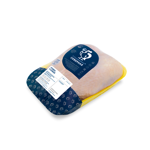                                 Грудка с кожей цыплят-бройлеров охлажденная                                